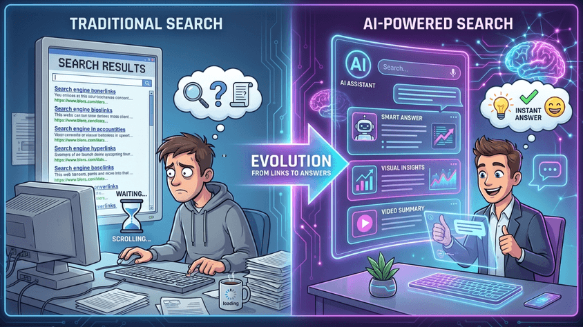 AI and Traditional search images